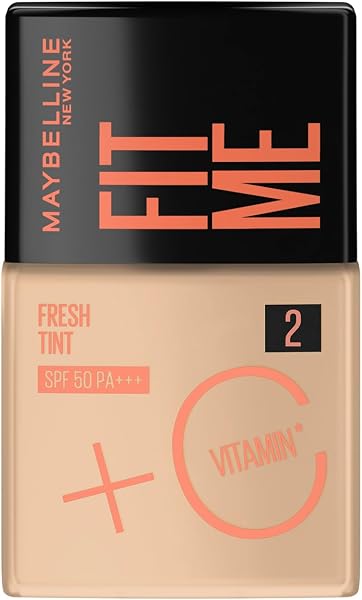 Base Líquida Maybelline NY Fit Me Fresh Tint com Vitamina C e FPS50