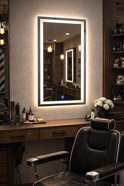 Espelho Led Retangular Touch Screen