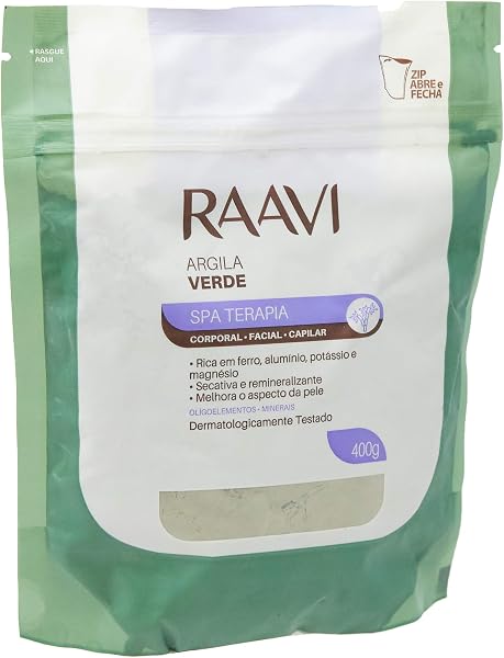 Máscara Raavi Argila Verde 400g